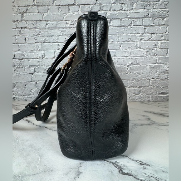 COACH Black Pebbled Leather Tote Bag 36604 Authentic - Picture 3 of 15
